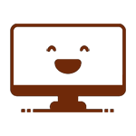 happy computer icon
